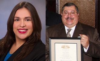 Laura B. Hennen (left) and her late father Dennis Hennen (right)